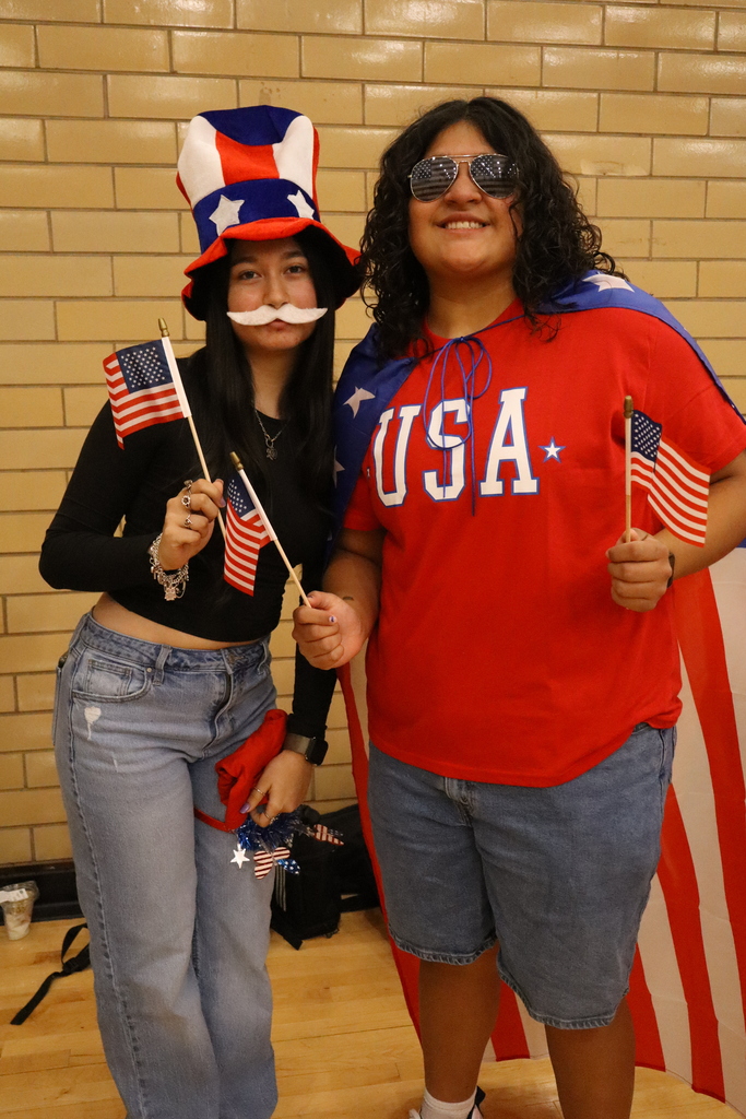 Red-white-blue Pep Rally