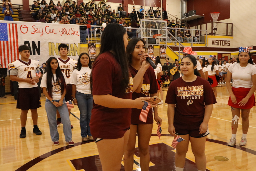 Red-white-blue Pep Rally