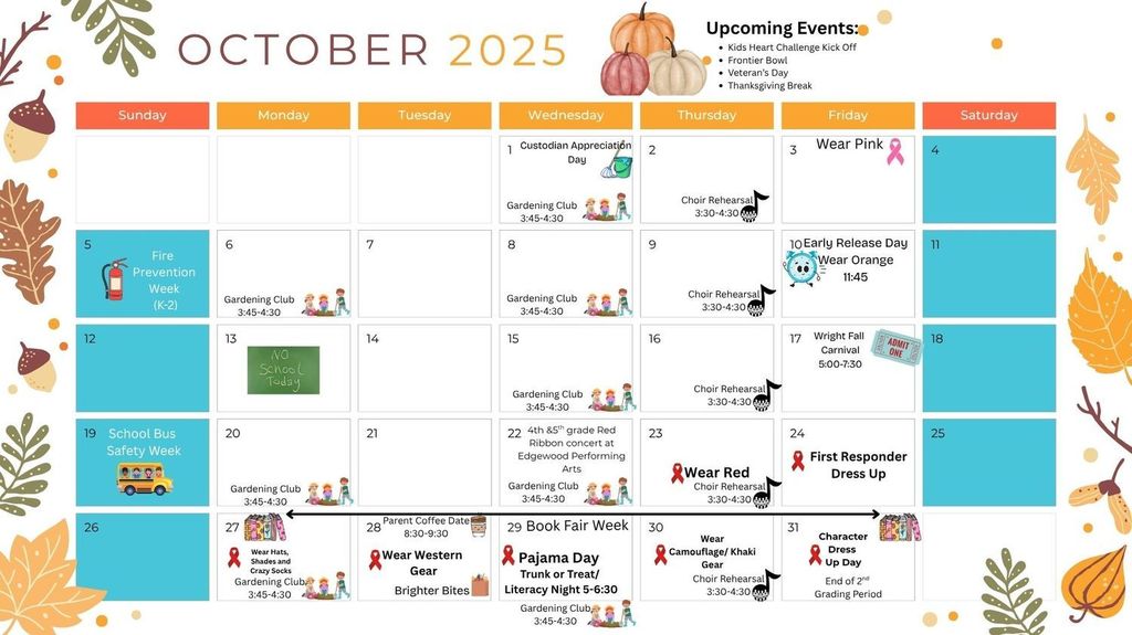 Oct Calendar