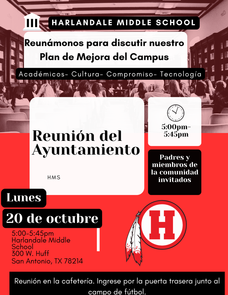 HMS Town Hall Meeting Flyer Spanish