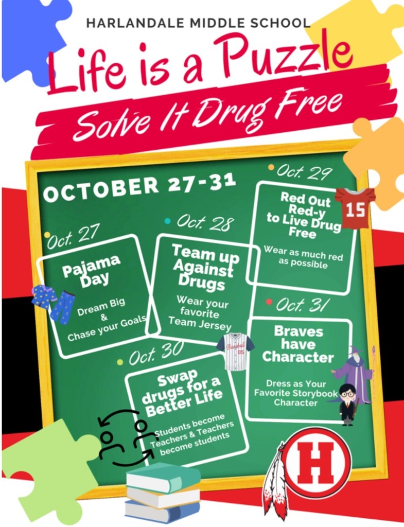 Red Ribbon Spirit Week Oct. 27-31 Flyer