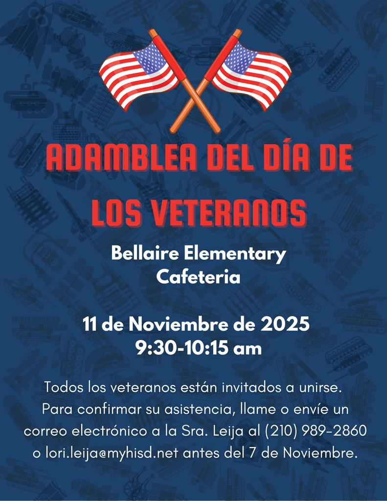 Veterans Day Assembly Flyer- Spanish