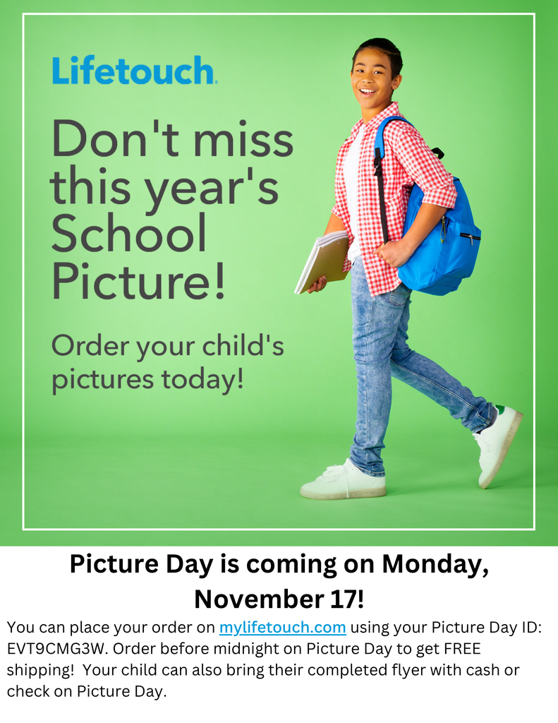 Picture Day Info 11/17/2025