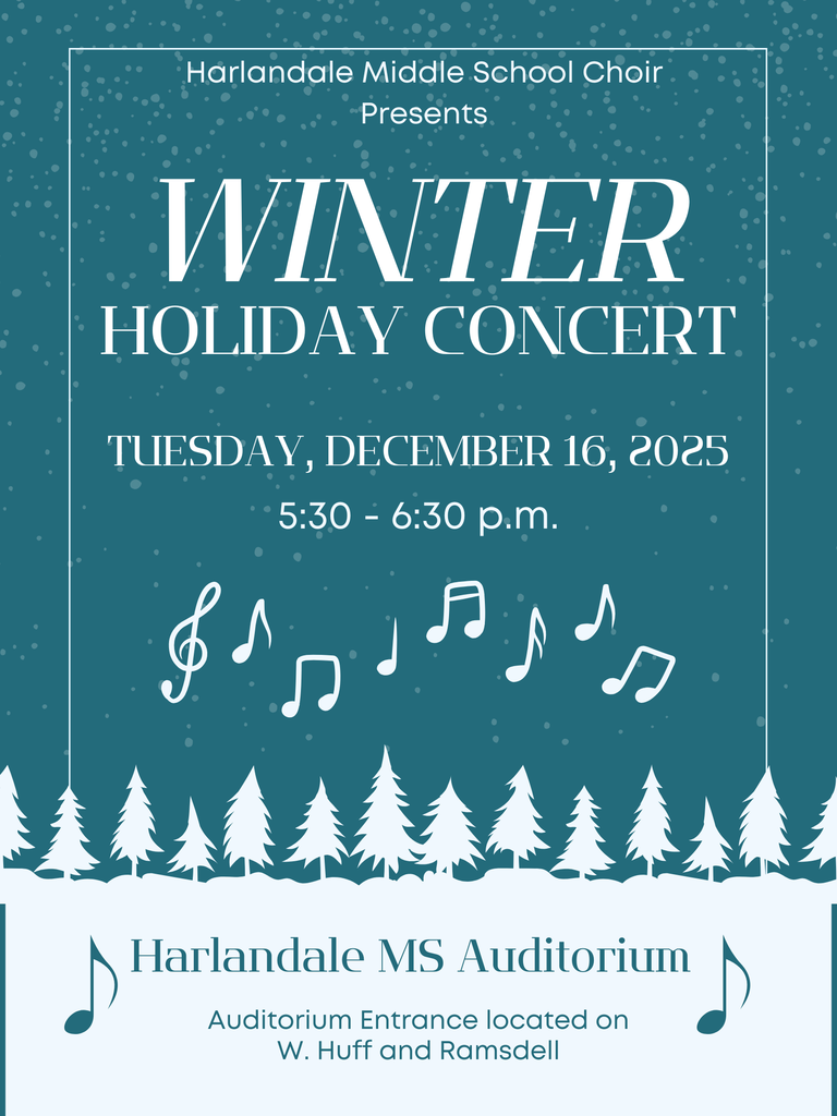 HMS Choir Concert 12/16 HMS Auditorium 5:30pm