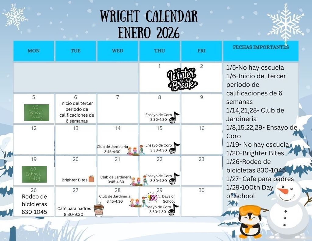 January Calendar