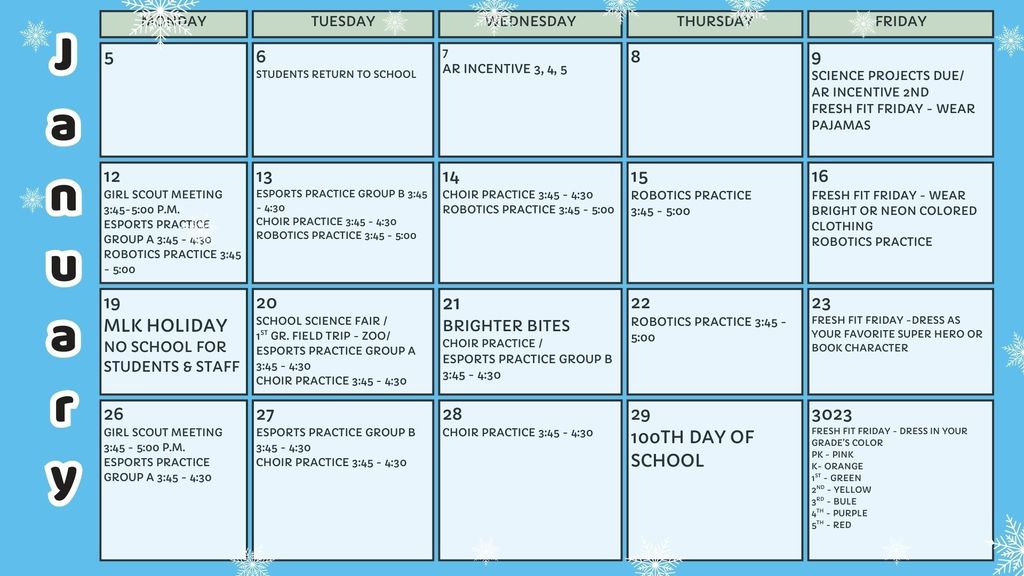 January 2026 Calendar