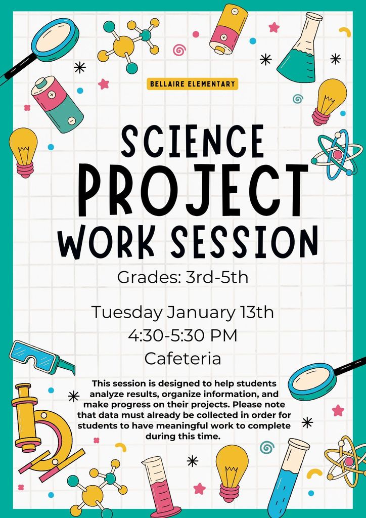 Science Project Work Session Flyer