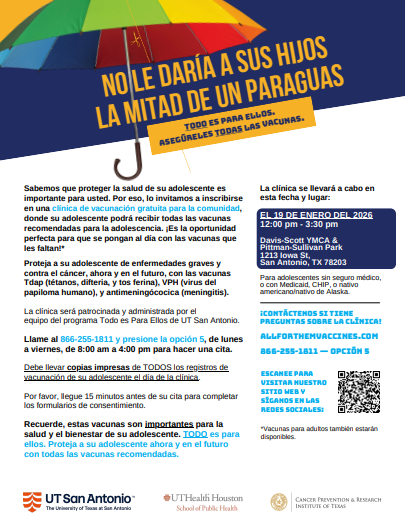 Clinic Awareness Flyer Spanish - Jan. 19th Updated 
