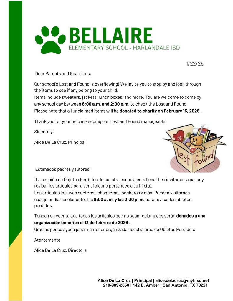 Lost and Found Letter