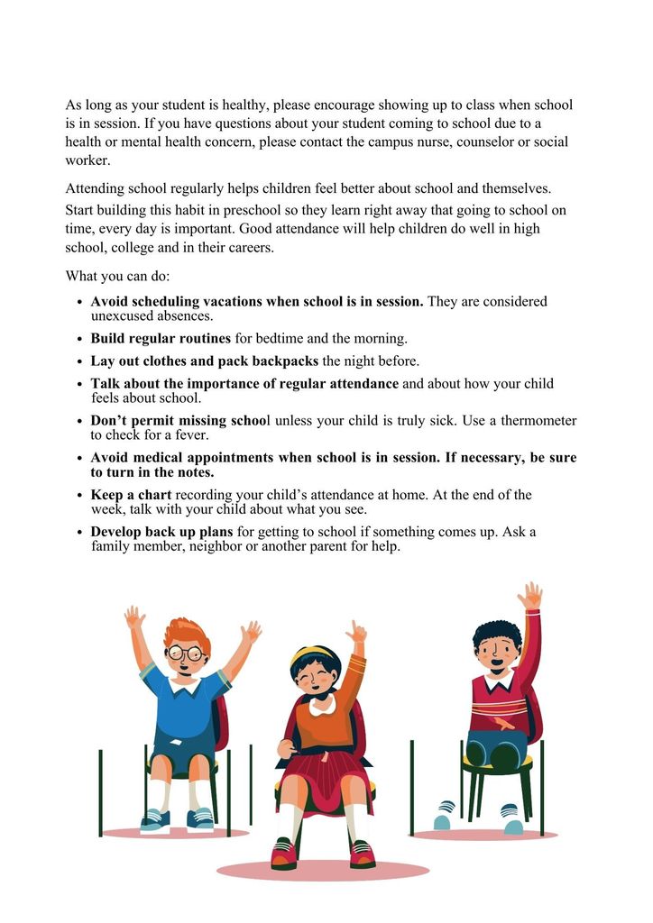 Attendance Letter to Parents