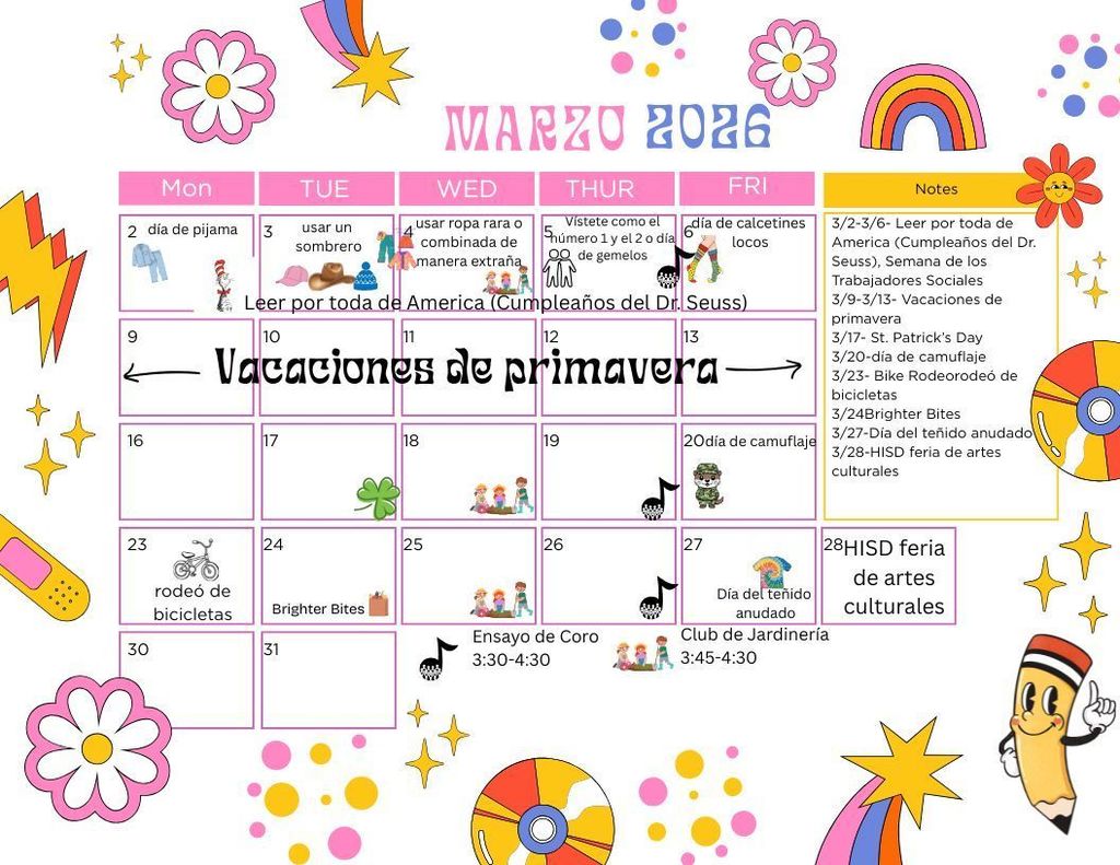 March Community Calendar