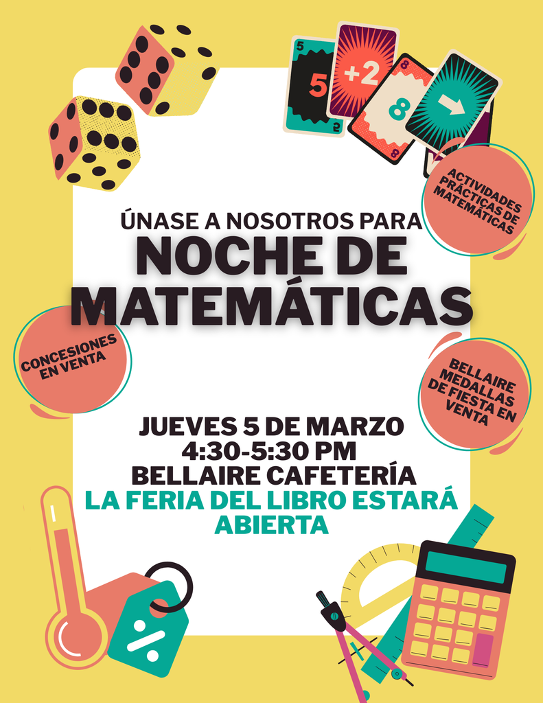 Math Night Flyer- Spanish