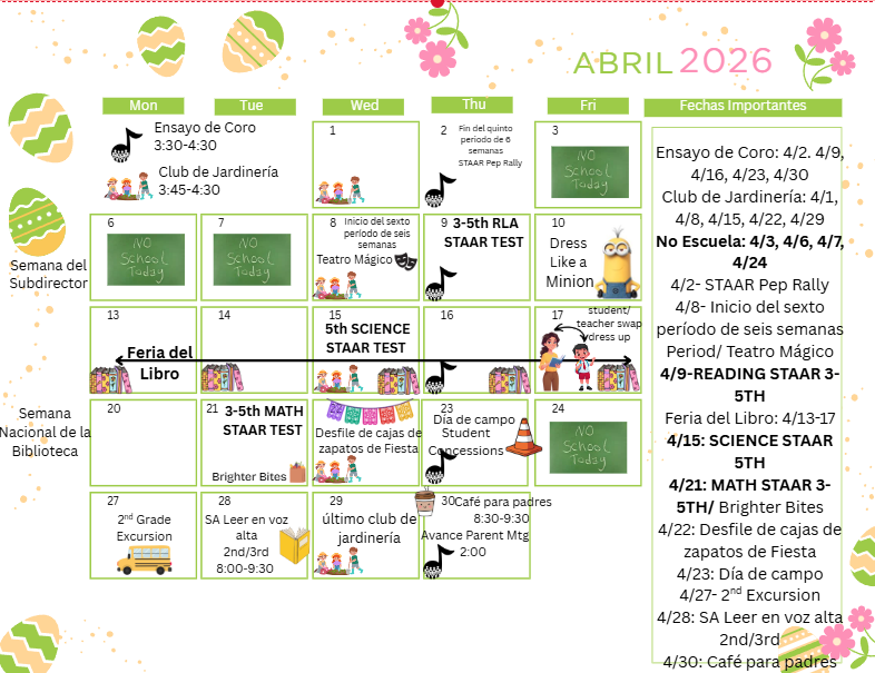 April Community Calendar