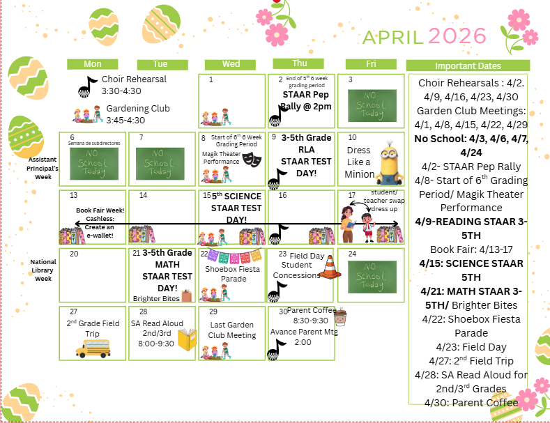 April Community Calendar