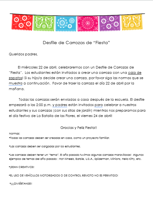 Fiesta Shoebox Parade