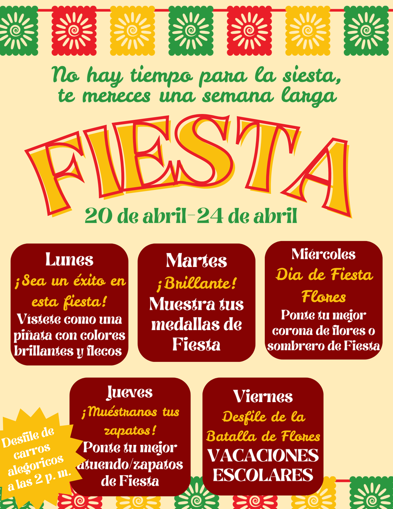 Fiesta Dress-Up Days-Spanish