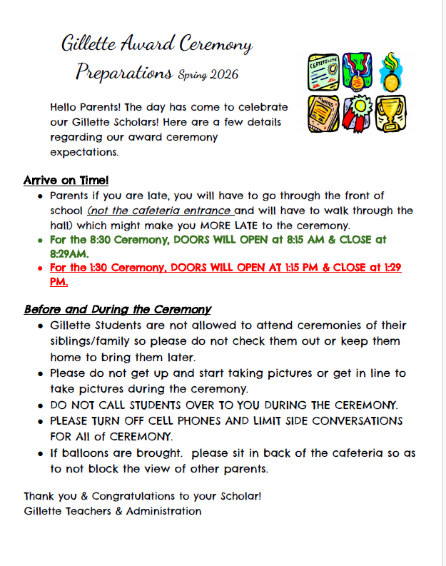 Prepare for awards