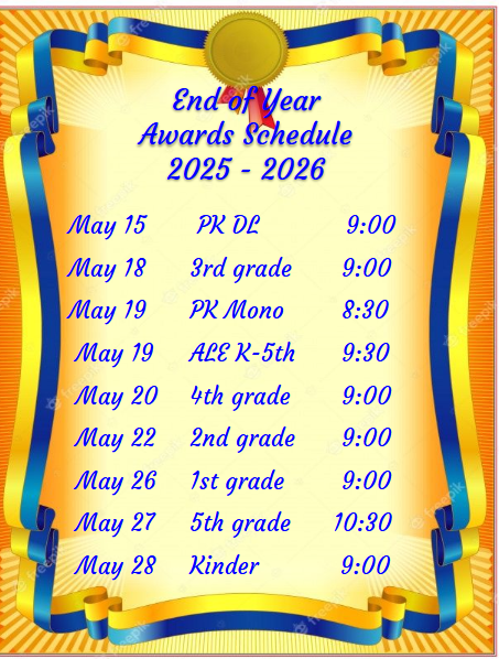 Awards Schedule