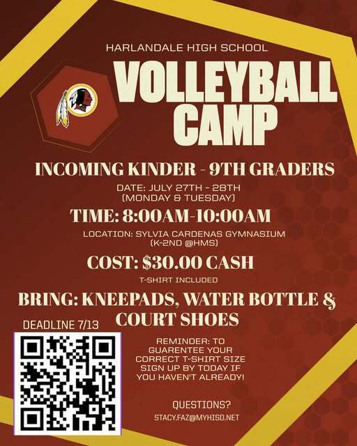 Volleyball Camp July 27 & 28 