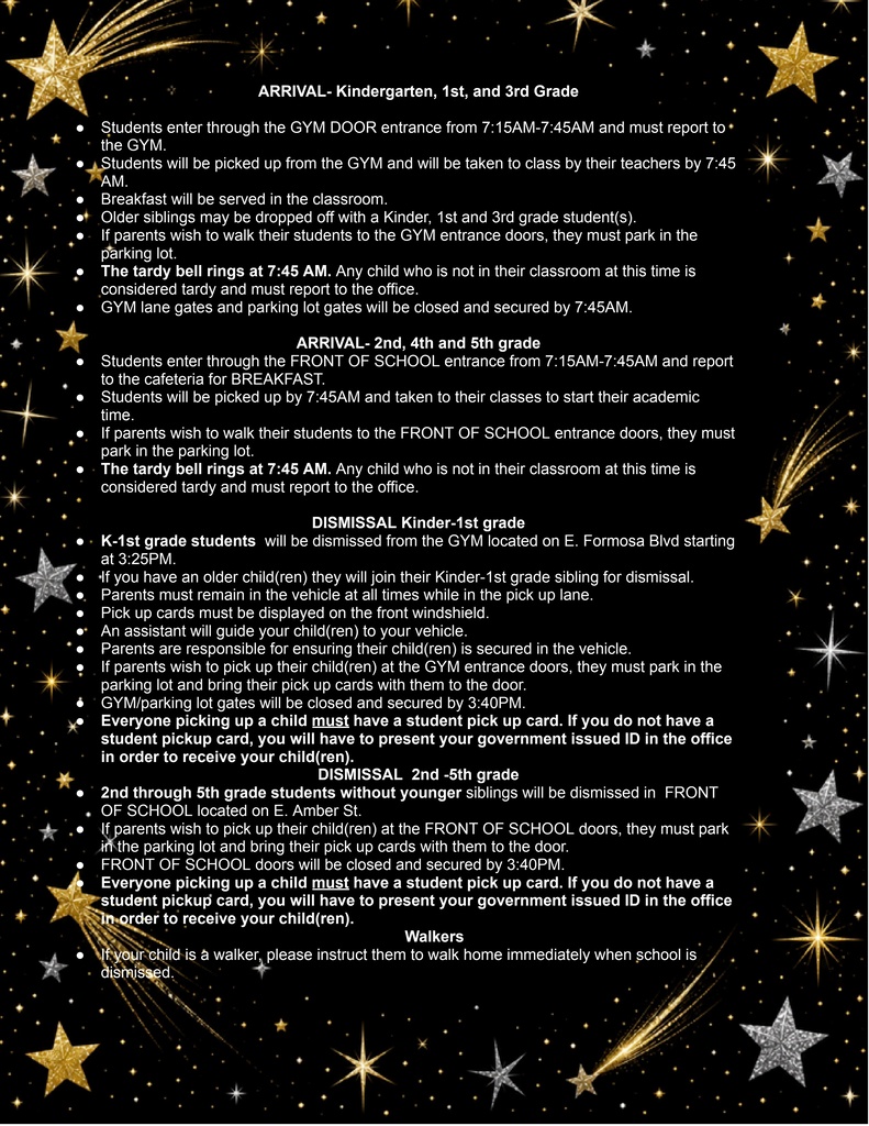 Welcome Back Letter