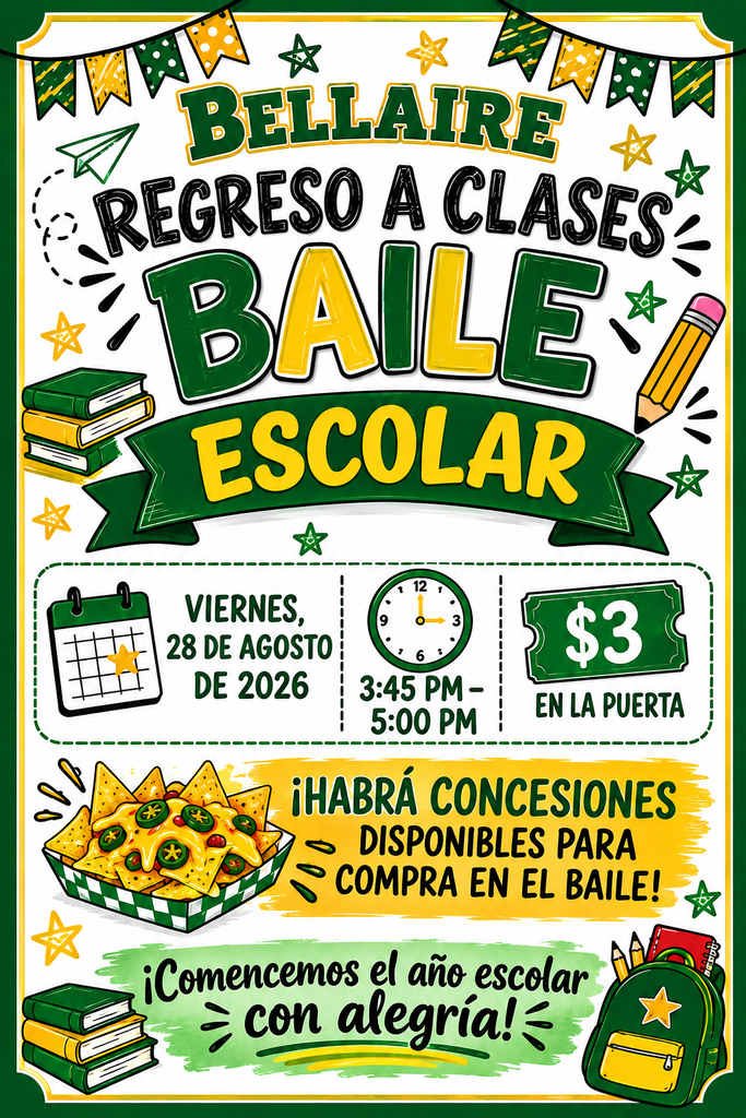Back to School Flyer- Spanish