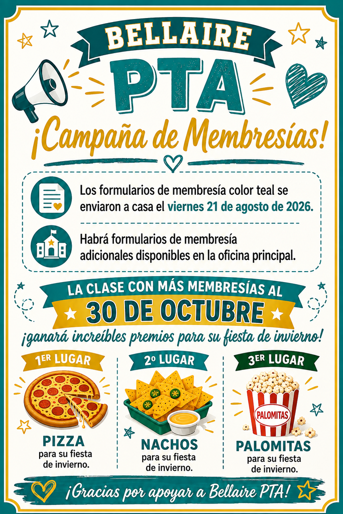 PTA Membership Drive-Spanish