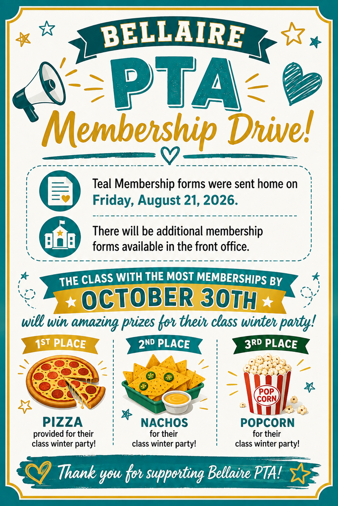 PTA Membership Drive-English