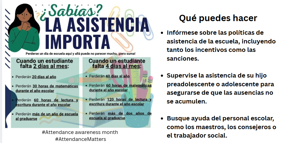 Attendance Matters Sept 3rd Spanish Flyer