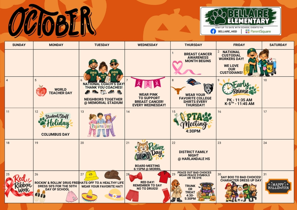 October Calendar