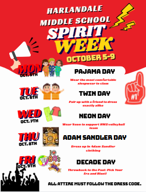 Spirit Week October 5-9