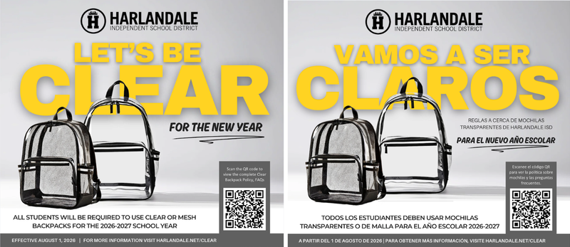 Harlandale ISD Adopts Clear Backpack Policy for  Students