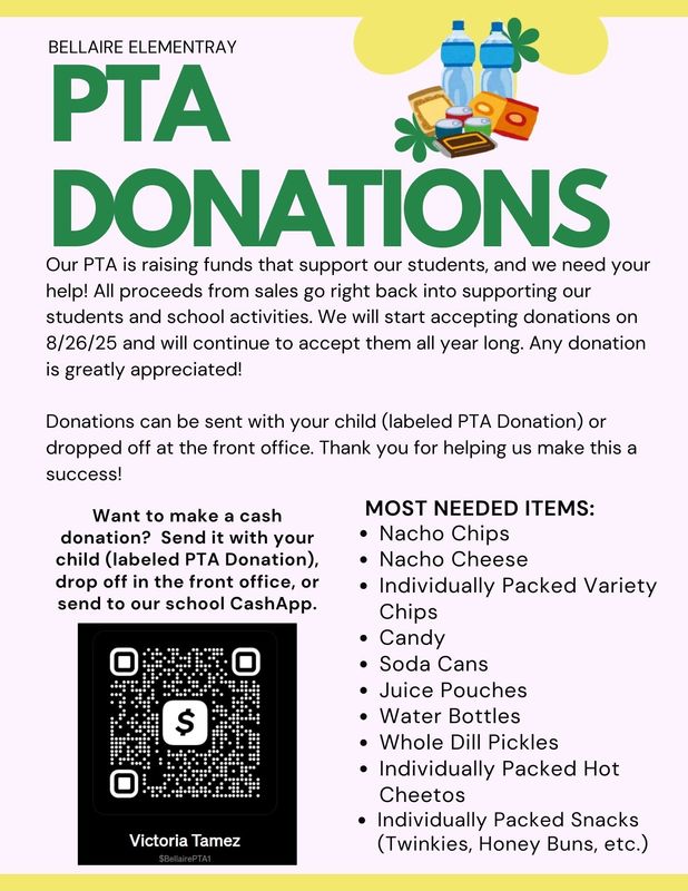 PTA Donation Letter