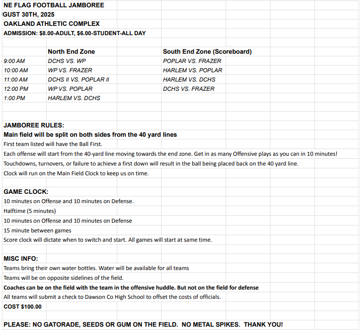 Schedule