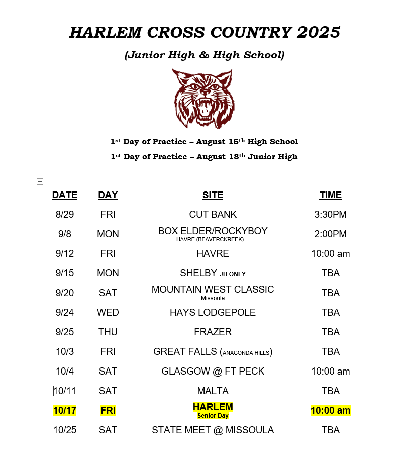 Schedule