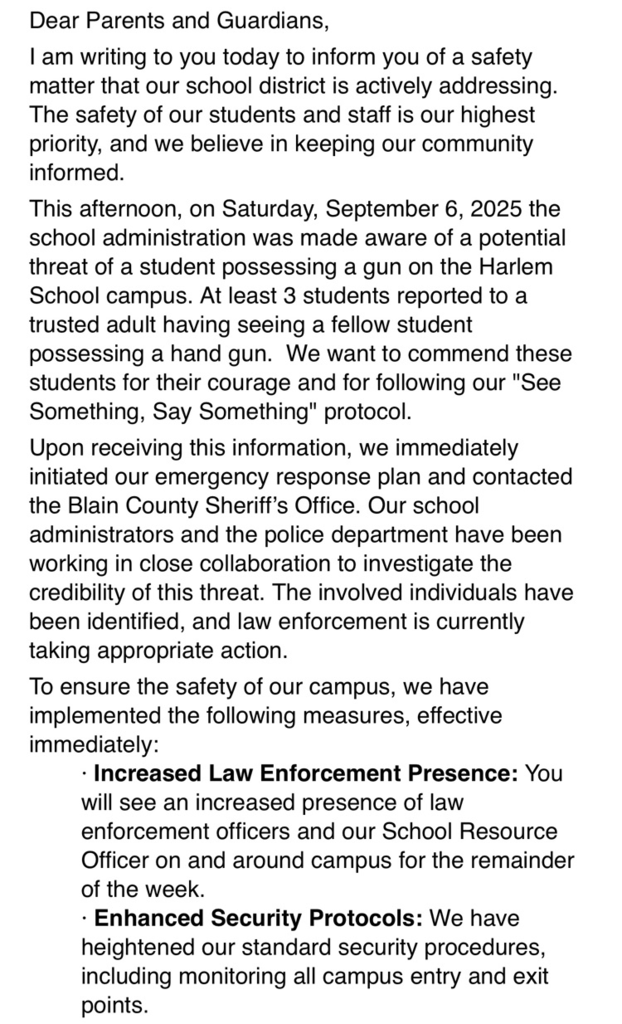 message from superintendent John McGee September 6, 2025