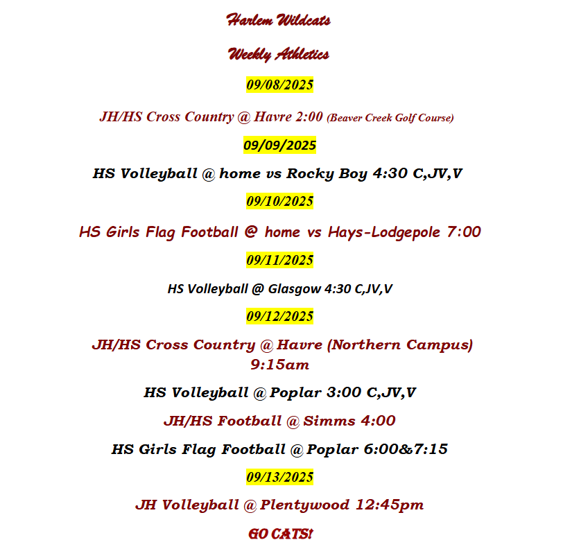 Weekly Schedule