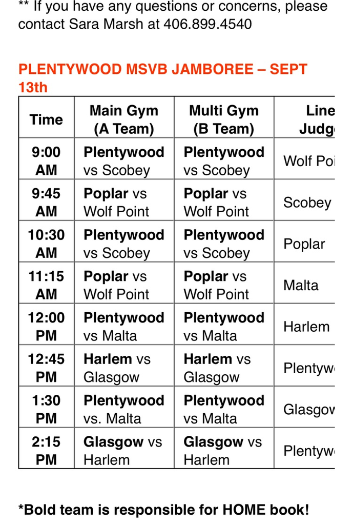 schedule