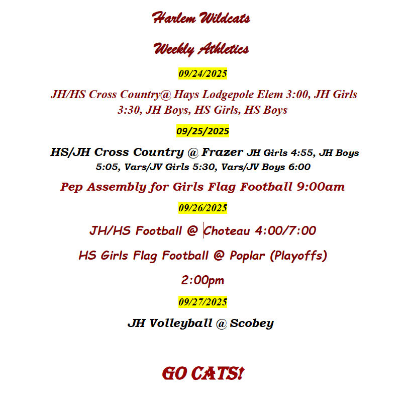 Weekly Schedule