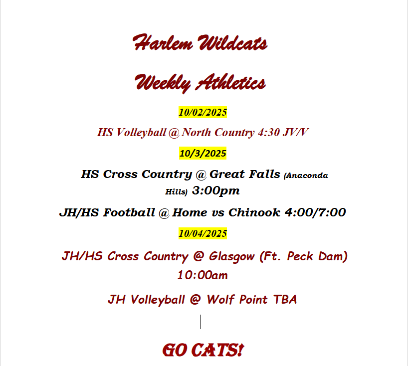 Weekly Schedule