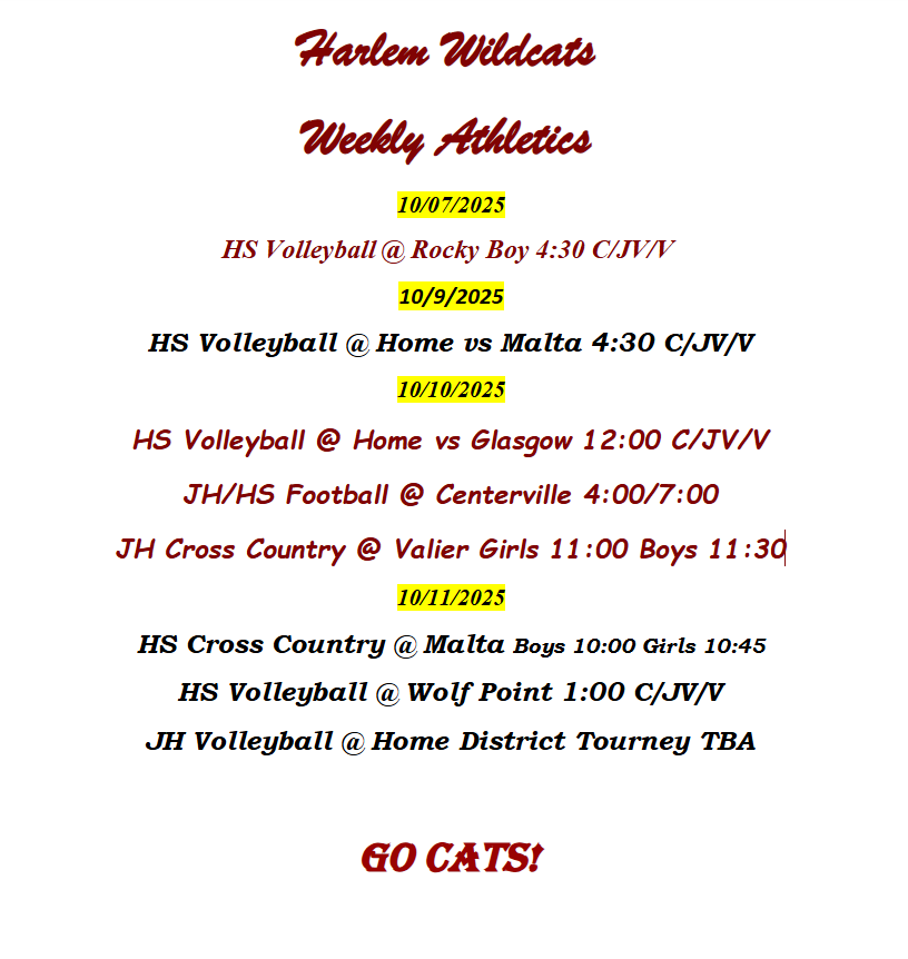 Weekly Schedule