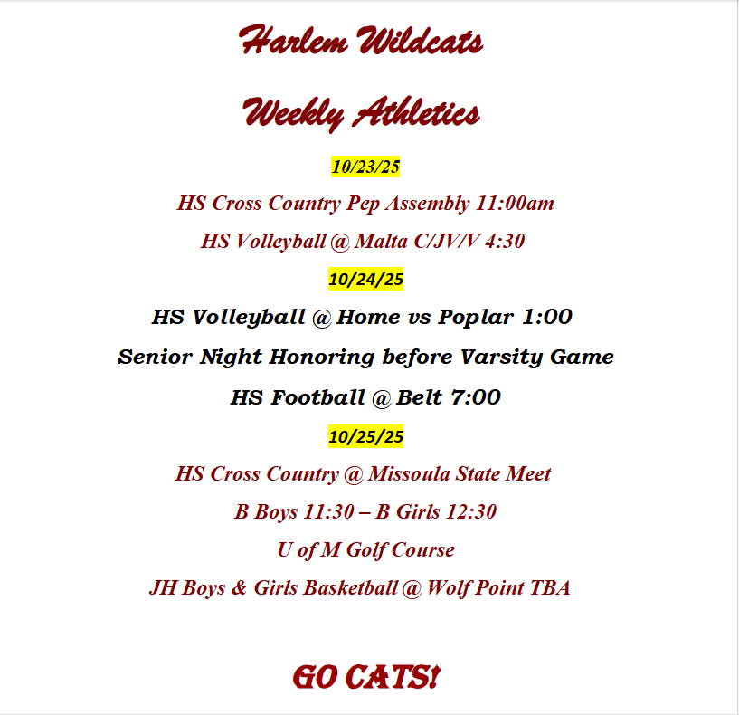 Weekly Schedule
