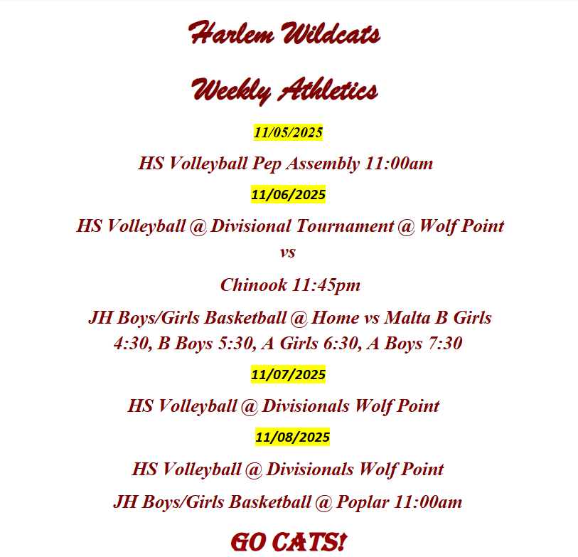 Weekly Schedule 