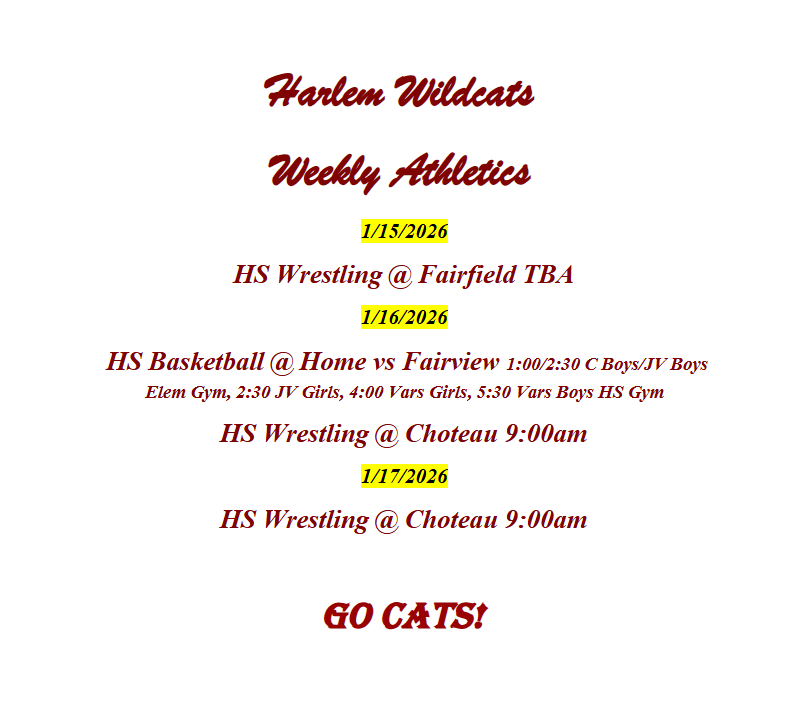 Weekly Schedule 