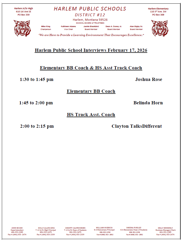 harlem public school interviews February 17, 2026