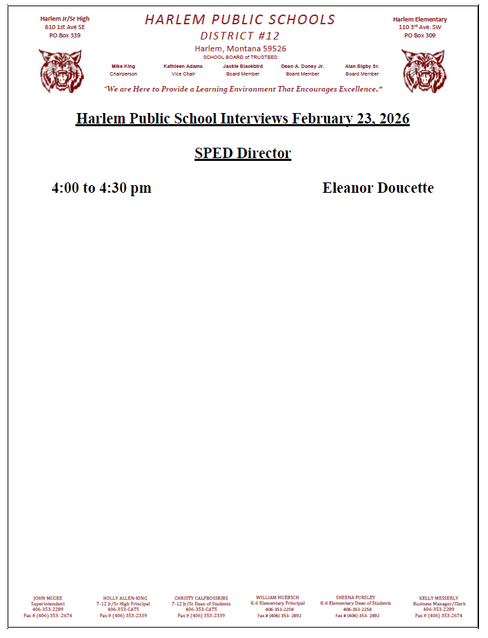 rescheduled interview for february 23, 2026