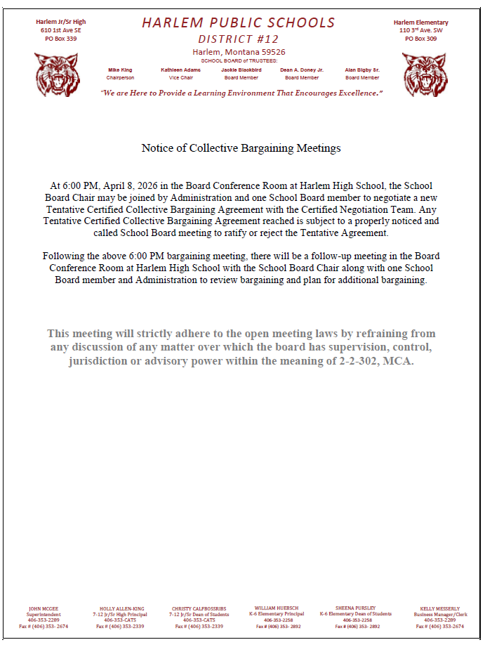 CBA negotiations meeting April 8, 2026