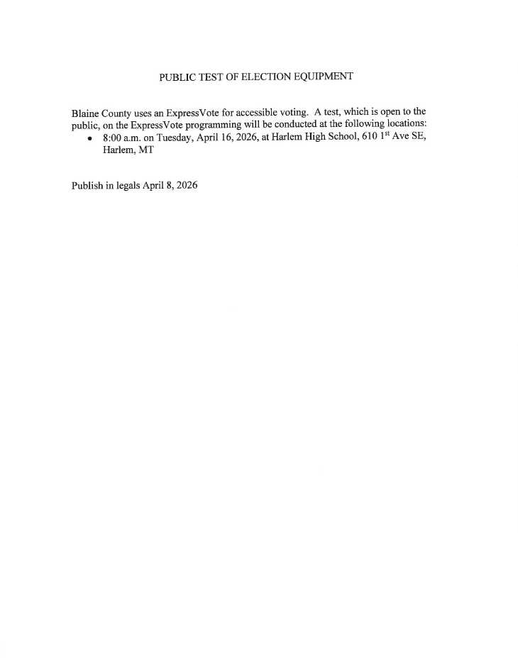 public test of election equipment 