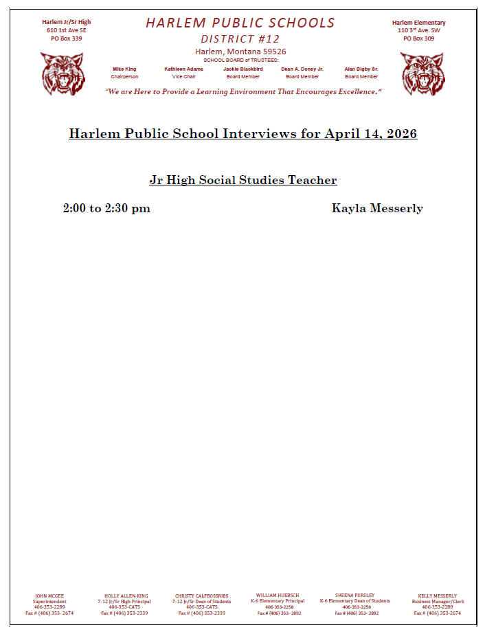 Harlem public school interview for April 14, 2026