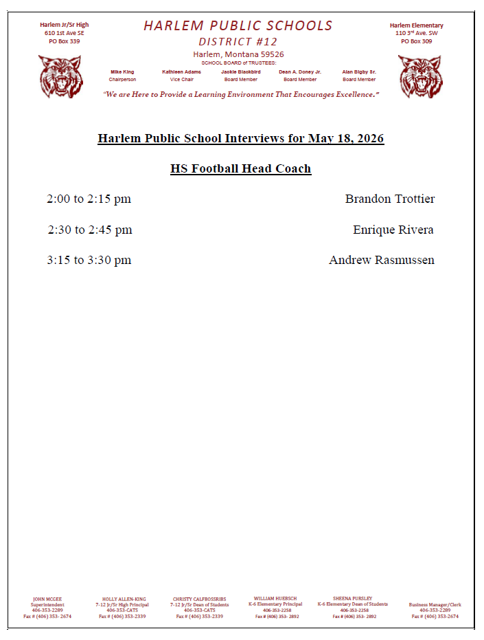 interviews for May 18, 2026