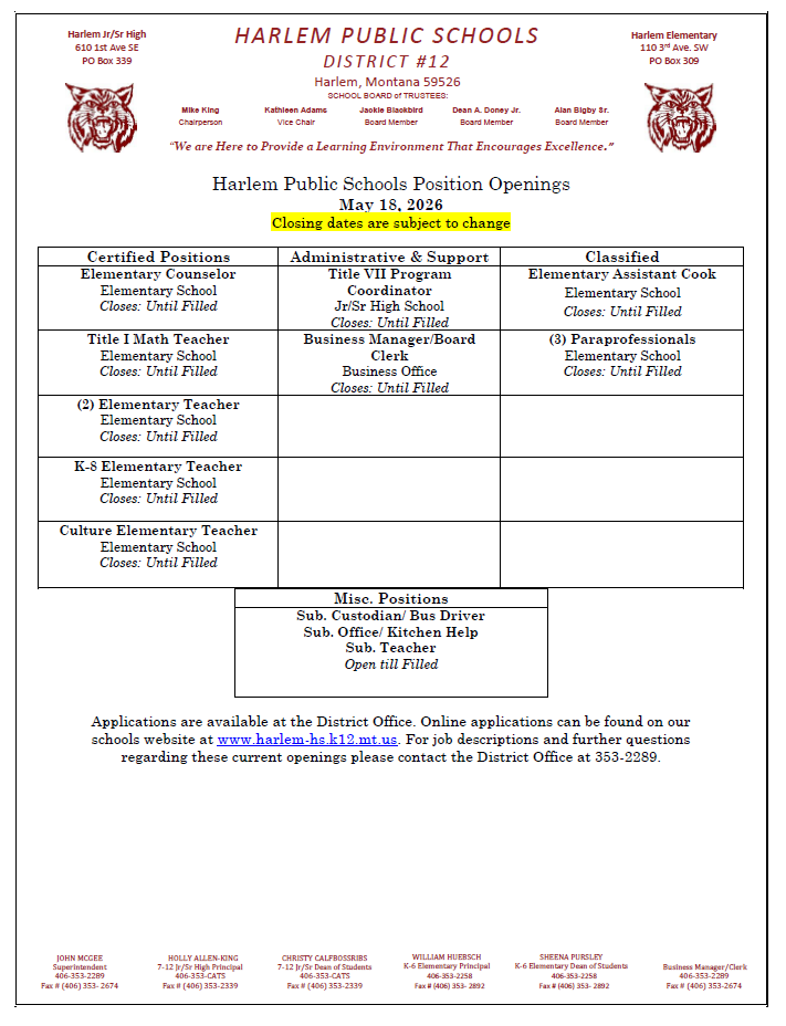 updated job posting may 18, 2026